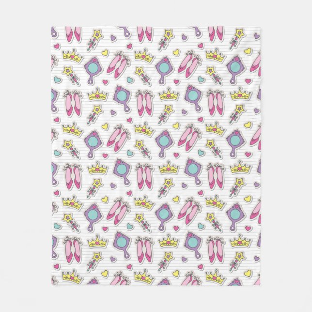 Couverture Polaire motif de princesse de papillon (Devant)