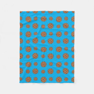 Couverture Polaire Motif de puces de chocolat bleu ciel