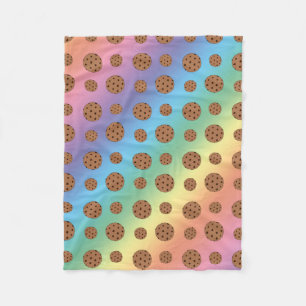 Couverture Polaire Motif de puces de chocolat Rainbow