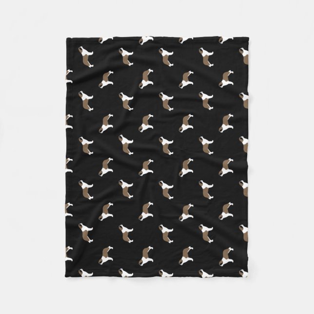 Couverture Polaire Motif de race de chien Saint-Bernard (Devant)