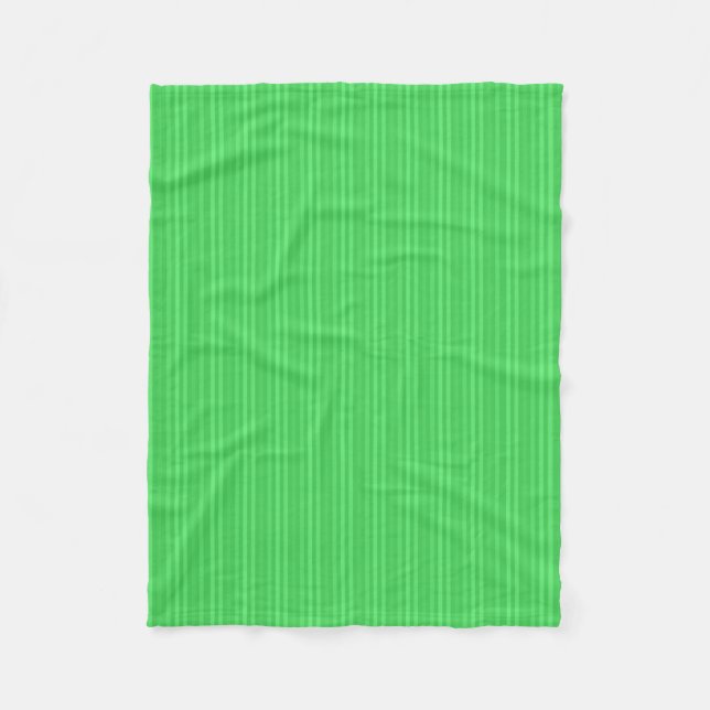 Couverture Polaire Motif de rayures verticales vert clair (Devant)