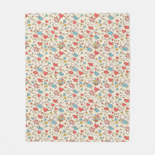 Couverture Polaire Motif de Saint-Valentin avec le cupidon