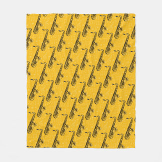 Couverture Polaire Motif de saxophone Saxophoniste Musicien de jazz J