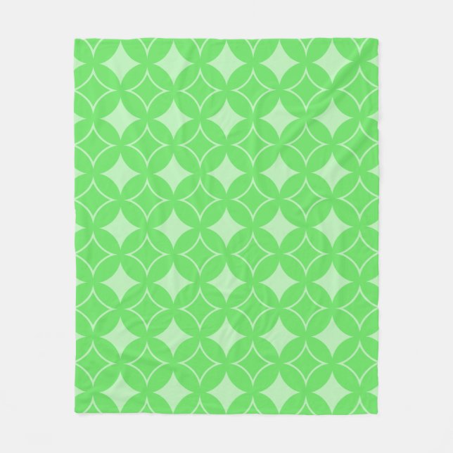 Couverture Polaire Motif de shippo vert citron (Devant)