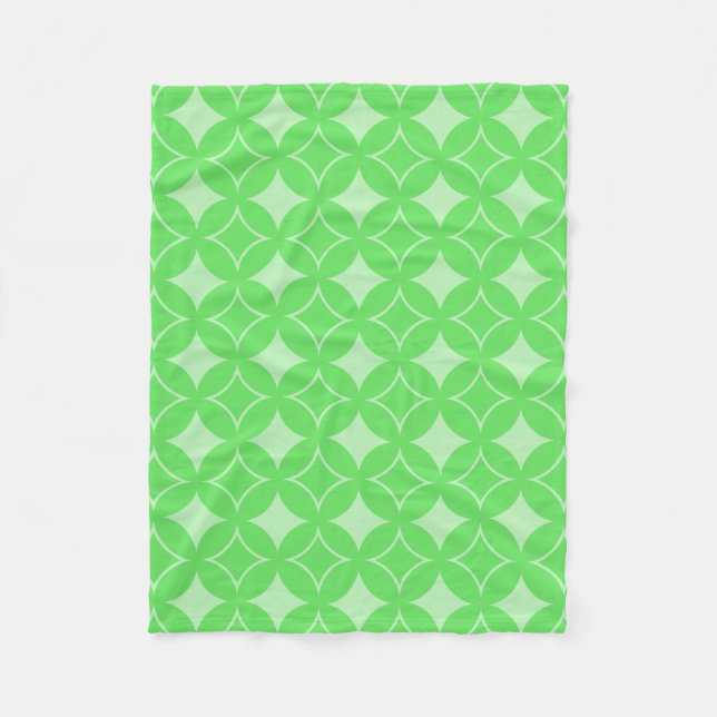 Couverture Polaire Motif de shippo vert citron (Devant)