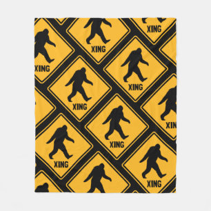 Couverture Polaire Motif de signes de croisement de Bigfoot