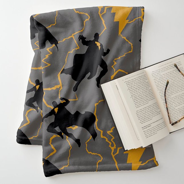 Couverture Polaire Motif de silhouette Black Adam Lightning (Créateur téléchargé)