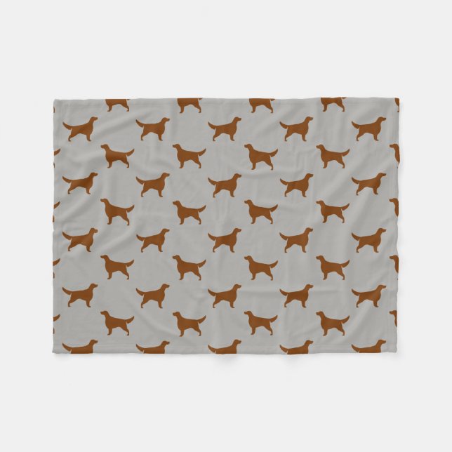 Couverture Polaire Motif de silhouettes de poseur irlandais (Devant (Horizontal))