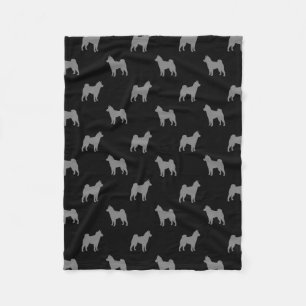 Couverture Polaire Motif de silhouettes de Shiba Inu