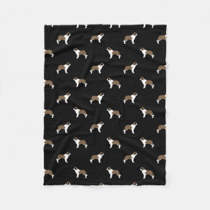 Couverture Polaire Motif de silhouettes de St Bernard