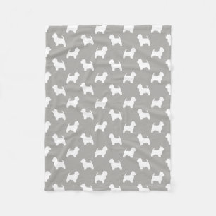 Couverture Polaire Motif de silhouettes de Terrier blanc de montagne
