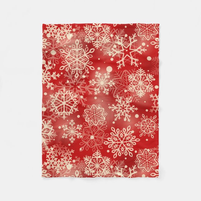 Couverture Polaire Motif de snowflakes (Devant)