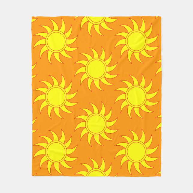 Couverture Polaire Motif de soleil impeccable. Doodle tiré à la main (Devant)