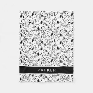 Couverture Polaire Motif de sourire de Snoopy Rire