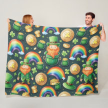 Motif de St.Patrick - leprechauns et or