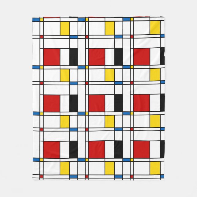 Couverture Polaire Motif de Stijl (Devant)