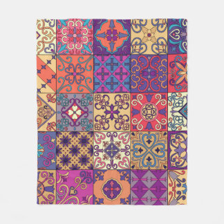 Couverture Polaire Motif de style Talavera
