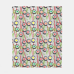 Couverture Polaire Motif de sushi