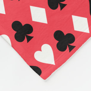 Couverture Polaire Motif de symboles de cartes à jouer de casino de p