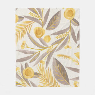 Couverture Polaire Motif de texture de papier végétal botanique