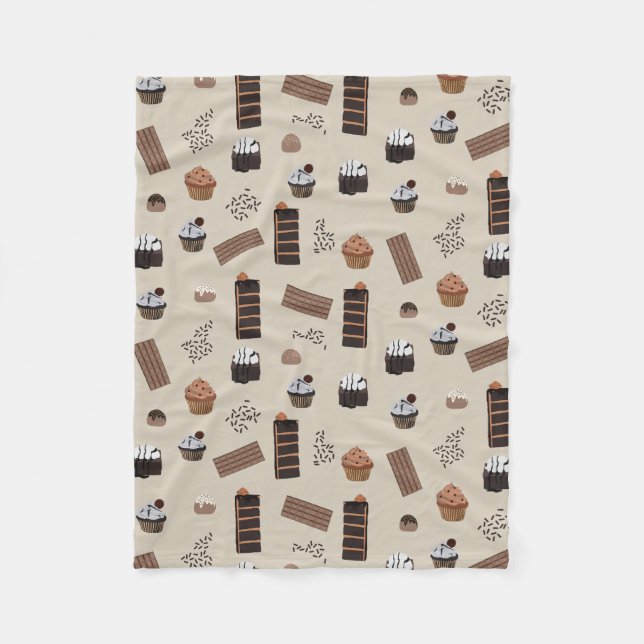 Couverture Polaire Motif de thème chocolat (Devant)