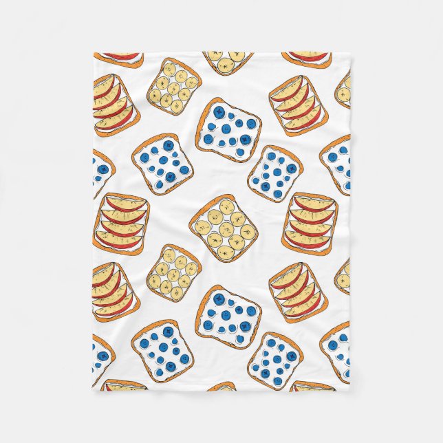 Couverture Polaire Motif de toast (Devant)