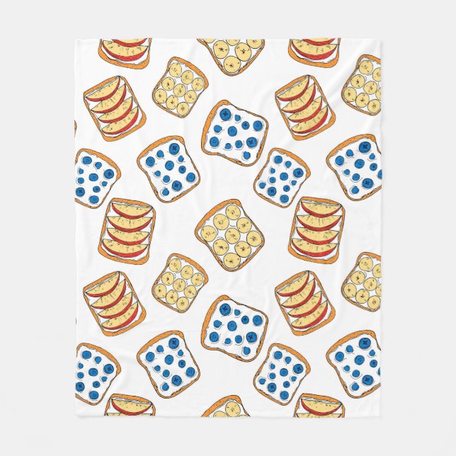 Couverture Polaire Motif de toast (Devant)