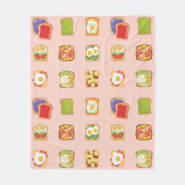 Couverture Polaire Motif de toast pour brunch (Devant)