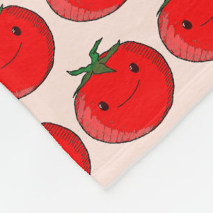 Couverture Polaire Motif de tomate de carton mou