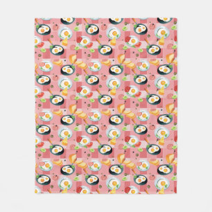 Couverture Polaire Motif de tomate et d'oeufs au plat