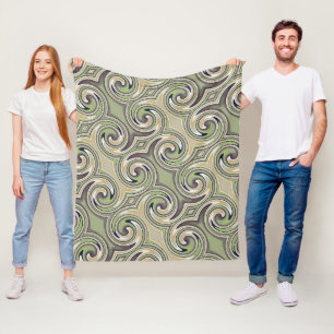 Couverture Polaire Motif de tourbillon inspiré de la nature