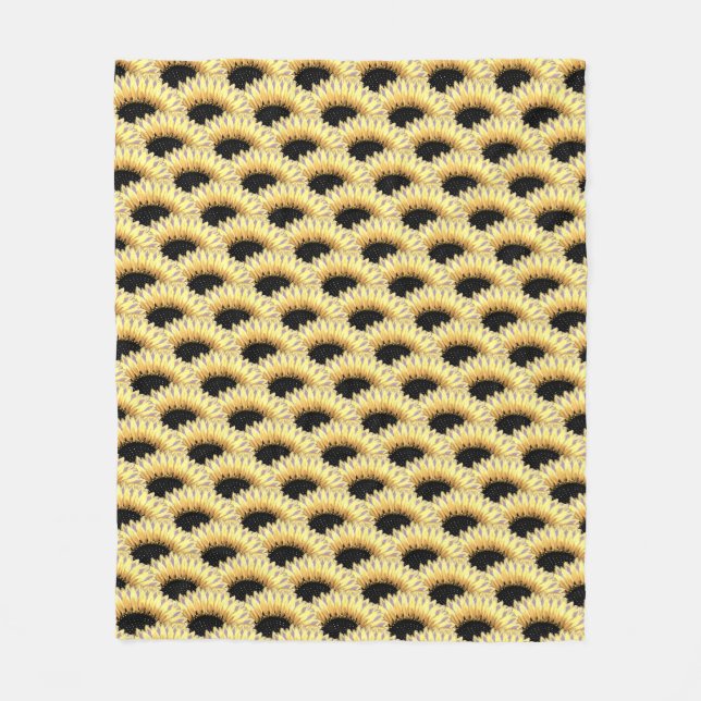 Couverture Polaire Motif de tournesol sans couture (Devant)