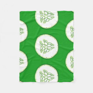 Couverture Polaire Motif de tranches de concombre