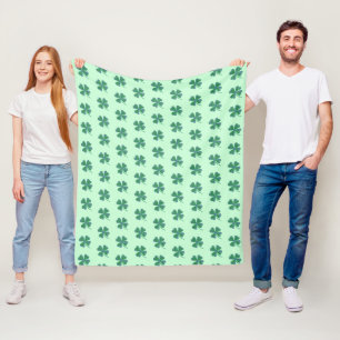 Couverture Polaire Motif de trèfle à quatre feuilles pour Shamrock ve