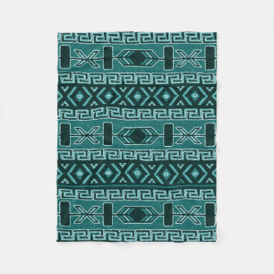 Couverture Polaire Motif de turquoise de sud-ouest