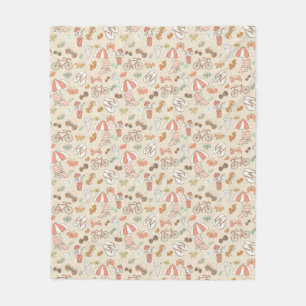 Couverture Polaire Motif de vacances d'été
