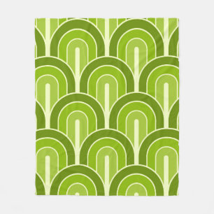 Couverture Polaire Motif de ventilateur géométrique rétrogradé