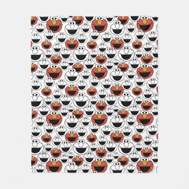 Couverture Polaire Motif de visage pop couleur d'Elmo (Devant)