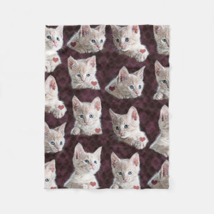 Couvertures Chaton Blanc Zazzle Fr Couvertures Chaton Blanc Zazzle Fr