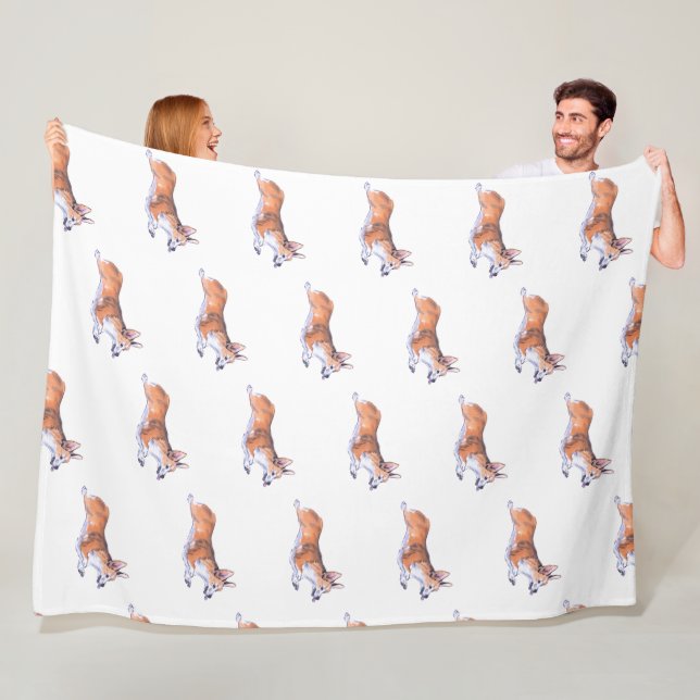 Couverture Polaire Motif de vol Corgi 2 (En situation)