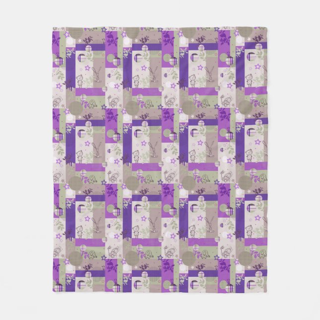 Couverture Polaire Motif d'édredon de bébé (Devant)