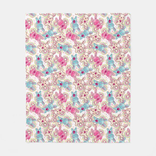 Couverture Polaire Motif d'enfant de Kawaii avec les griffonnages (Devant)