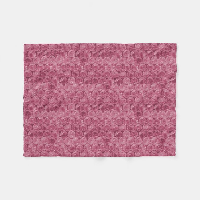 Couverture Polaire Motif d'enveloppement de bulle rose (Devant (Horizontal))