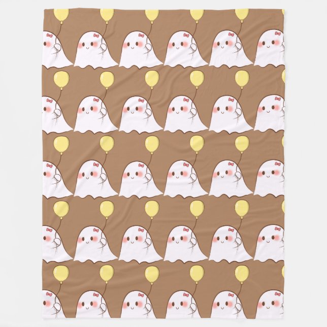 Couverture Polaire Motif des Balloons Ghosts mignons (Devant)