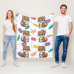 Couverture Polaire Motif des bonbons