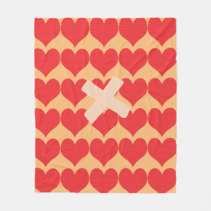 Couverture Polaire Motif des Bright Red Hearts