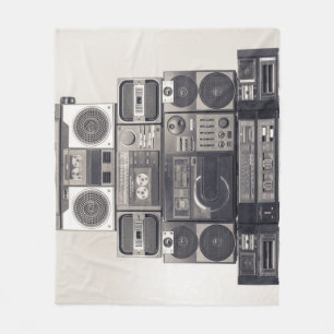Couverture Polaire Motif des enregistreurs de cassettes des années 80
