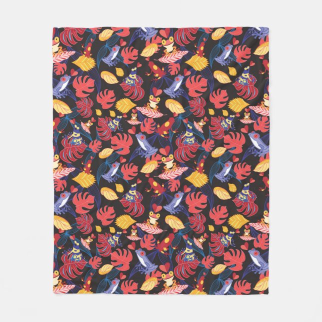 Couverture Polaire Motif des grenouilles d'amants (Devant)