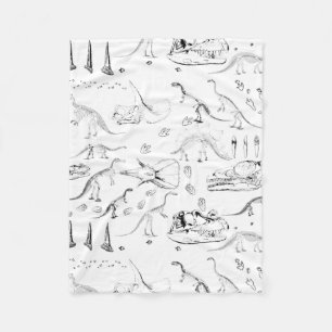 Couverture Polaire Motif des os fossiles de dinosaures