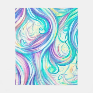 Couverture Polaire Motif des torrents et des torrents bleus